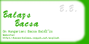 balazs bacsa business card